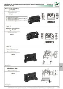 Elektrozawory seria 2100 akcesoria PNEUMAX