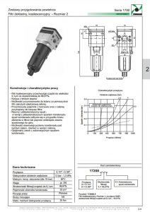 Seria 1700 rozm. 2 filtr dokładny koalescencyjny PNEUMAX