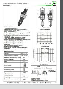 Seria 1700 rozm. 3 filtroregulatory 38 - 12 PNEUMAX