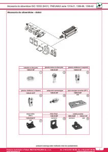 Akcesoria, mocowania - dobór dla serii 1386-88, seria 1396-98 ISO 15552 PNEUMAX