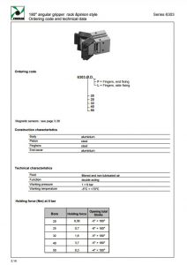 Seria 6303 chwytaki 5 do 180 stopni śr. 50 mm PNEUMAX