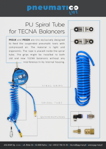 Wąż spiralny do balanserów TECNA (ENG)