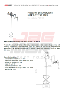 Mieszadło pneumatyczne MBP P-37-730