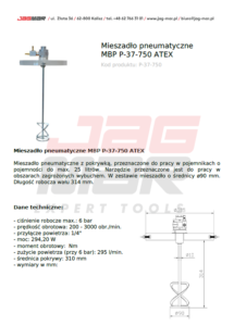 Mieszadło pneumatyczne MBP P-37-750