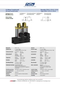 Zawory współosiowe sterowane elektrycznie - MONTAŻ NA BAZIE RSG 270X 271X 272X